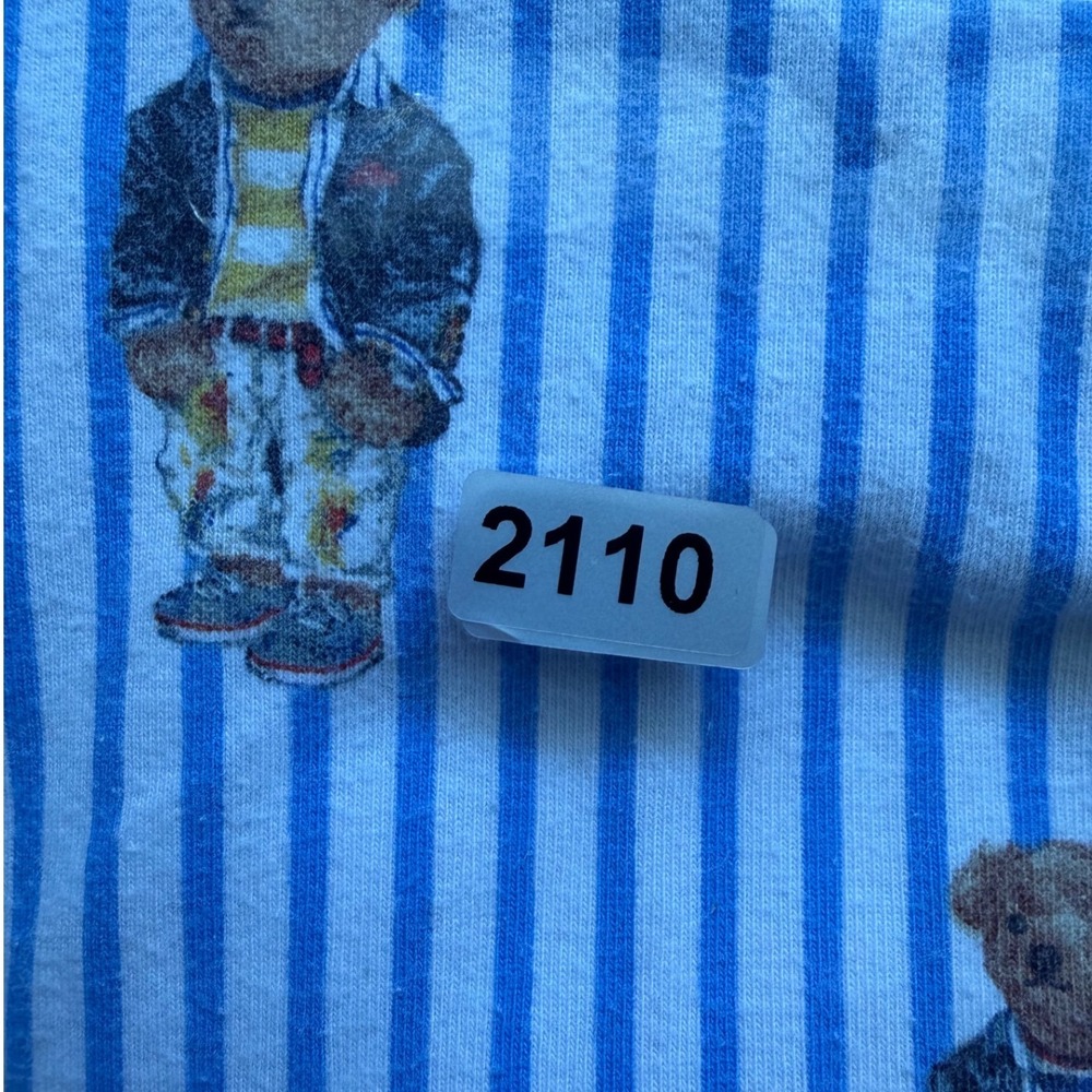 Ralph Lauren Polo Bear Pajama Pants Womens Sz L Blue Stripe Lounge Sleep Preppy - Picture 13 of 13